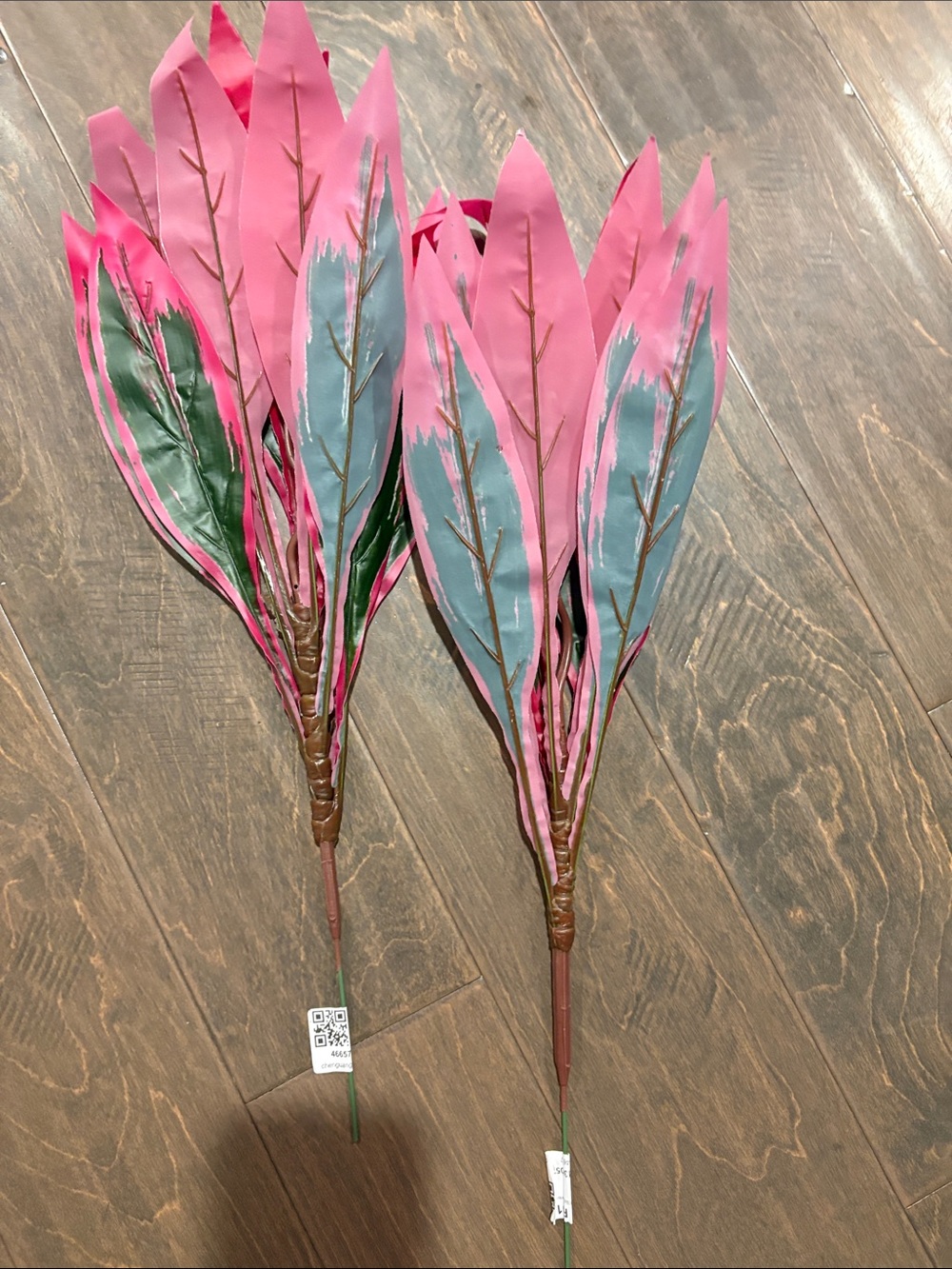 Pink Decorative Faux Leaf Stem - Home Party Supplies